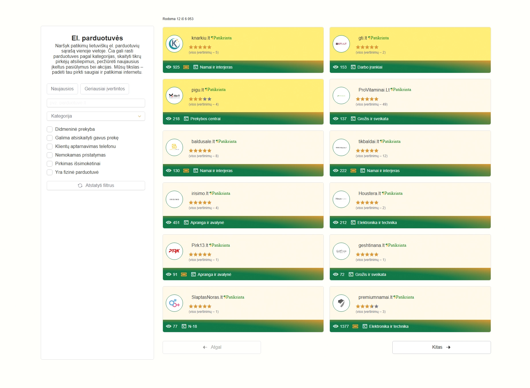 Internetinės parduotuvės